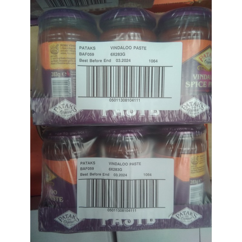 Patak's Full Case of 6x283g Vindaloo Spice Paste