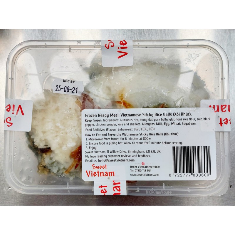 Sweet Vietnam Frozen Vietnamese Sticky Rice Balls (Xoi Khuc) 540g