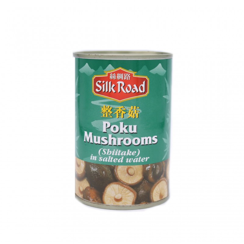 Silk Road Poku Mushrooms (Shiitake) In Salted Water 284g Silk Road Poku Mushrooms (Shiitake) In Salted Water 284g