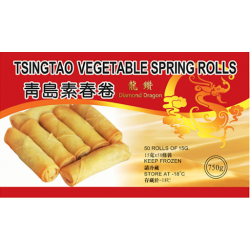 Diamond Dragon Tsingtao Vegetable Spring Rolls (50 Rolls Of 15g) 750g