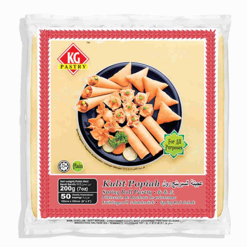 KG Pastry Spring Roll Pastry (50 Sheets) 200g Frozen Kulit Popiah KG Pastry Spring Roll Pastry (50 Sheets) 200g Frozen Kulit Popiah