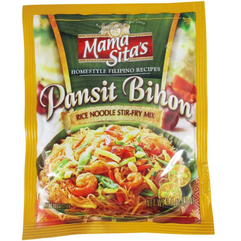 MAMA SITA'S HOMESTYLE FILIPINO RECIPE PANSIT BIHON 40G RICE NOODLE STIR-FRY MIX MAMA SITA'S HOMESTYLE FILIPINO RECIPE PANSIT BIHON 40G RICE NOODLE STIR-FRY MIX