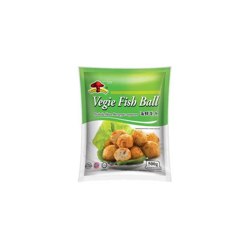 Mushroom Brand Frozen Vegie Fish Ball 500g