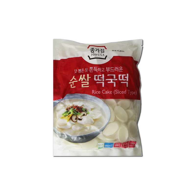 Chongga Korean Rice Cake Sliced 500g Topokki TTeokbokki Fresh Rice Cake