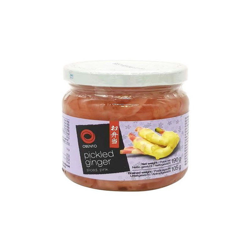 Obento Pickled Pink Ginger Sliced 190g