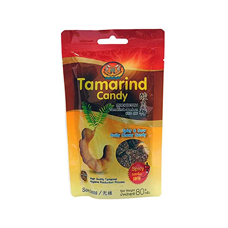 Double Seahorse Tamarind Spicy & Sour Fruity Chewy Candy 80g