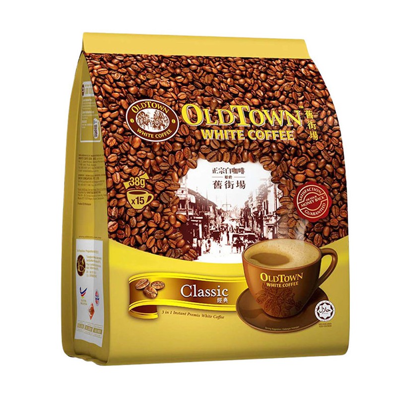 Old Town White Coffee 3 in 1 Classic 15x38g Sticks Instant Malaysian Coffee