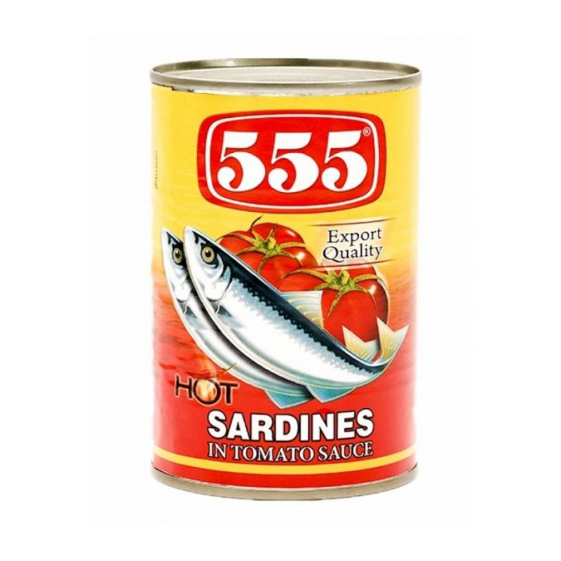 555 Sardines In Hot Tomato Sauce 155g