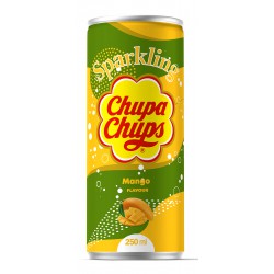 Chupa Chups Drinks 250ml X 24 Cans - Mango Flavour Sparkling Soft Drink