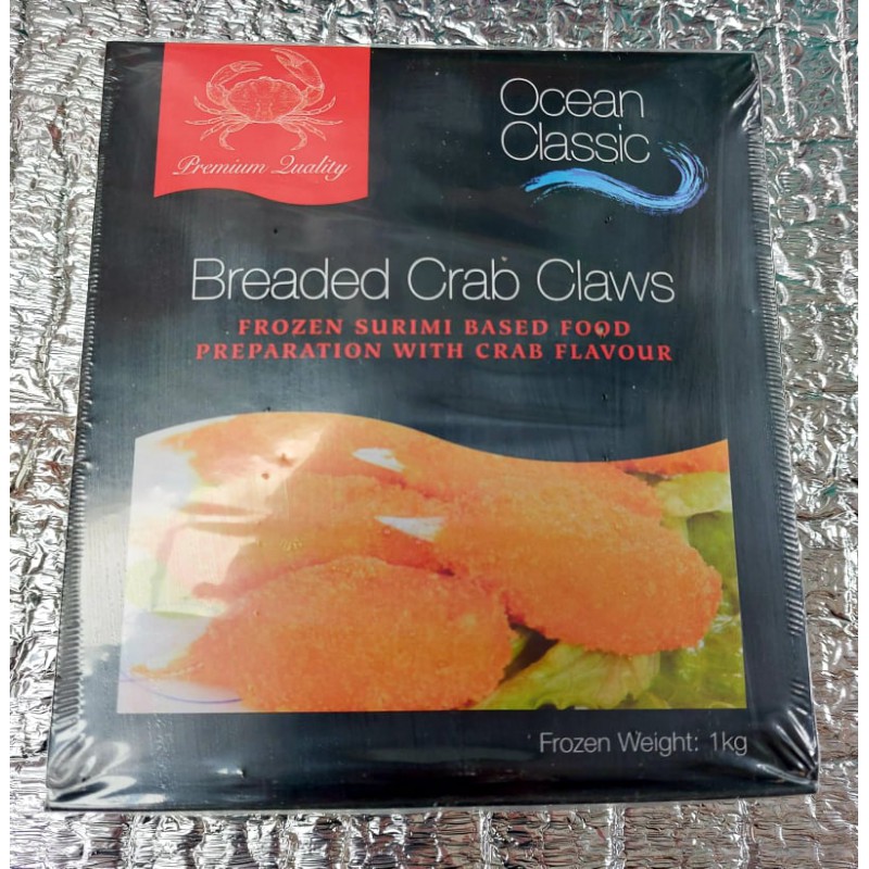 Ocean Classic Breaded Crab Claws 1kg Frozen Breaded Crab Claws