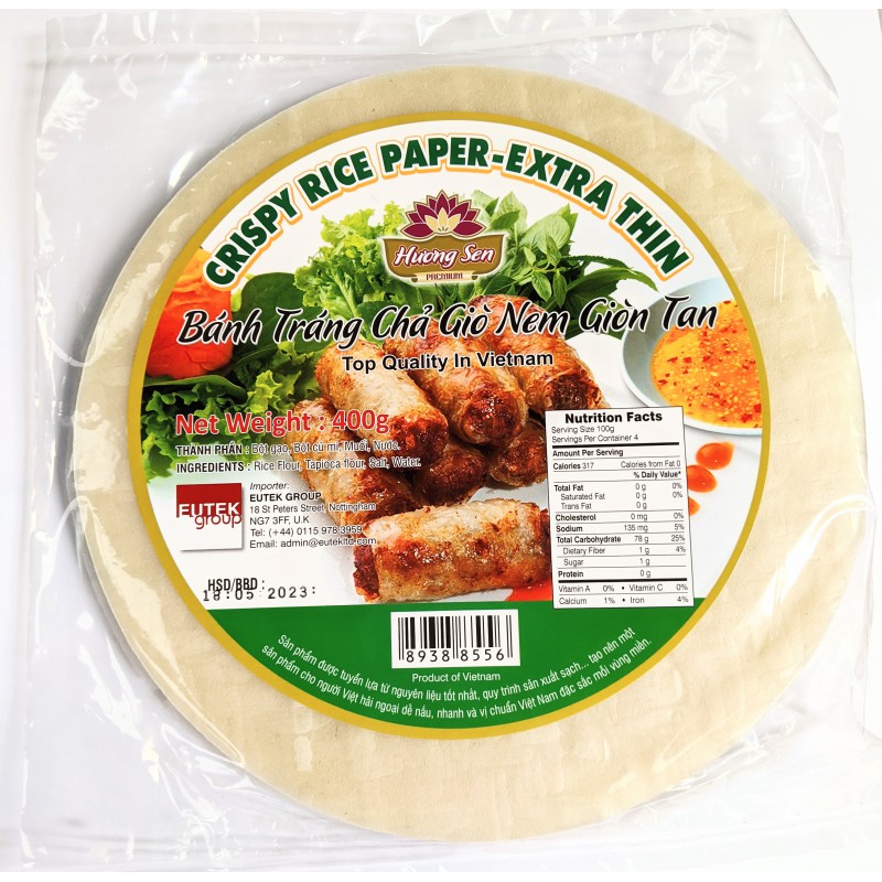 Huong Sen Banh Trang Cha Gio Nem Gion Tan 400g Crispy Rice Paper Extra Thin Huong Sen Banh Trang Cha Gio Nem Gion Tan 400g Crispy Rice Paper Extra Thin