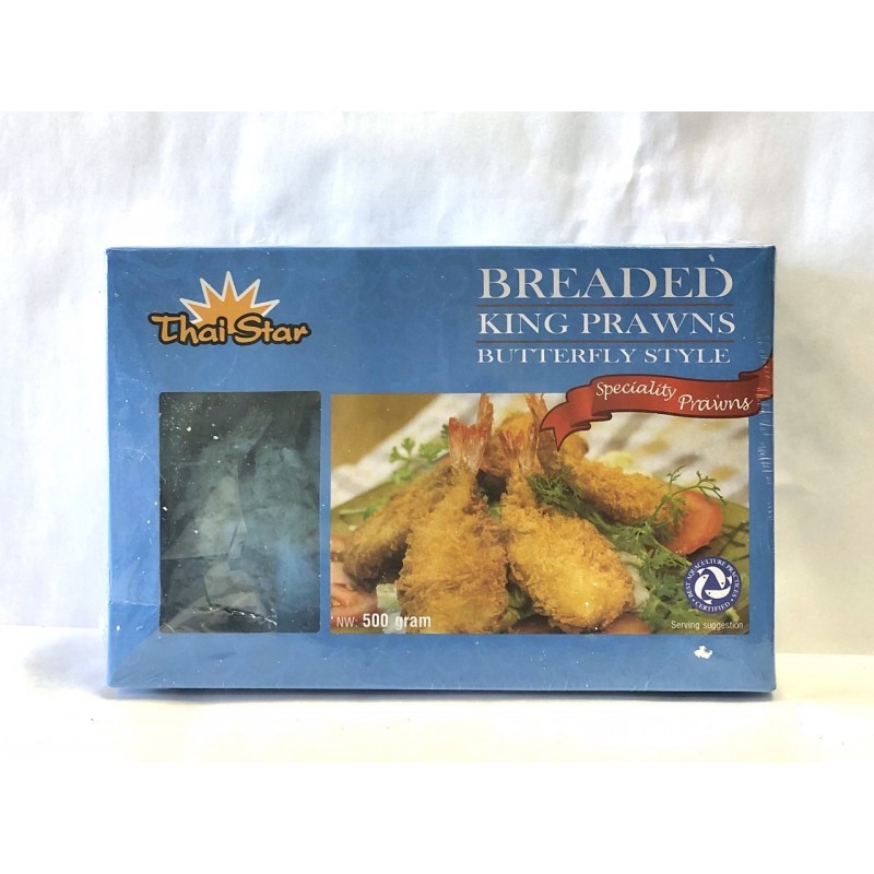 Thai Star 500g Breaded King Prawns Butterfly Style