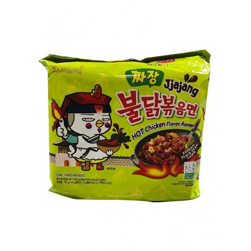 Samyang Noodles Hot Chicken 5x140g Jjajang Black Bean Sauce Ramen 5 Pack Instant Noodle