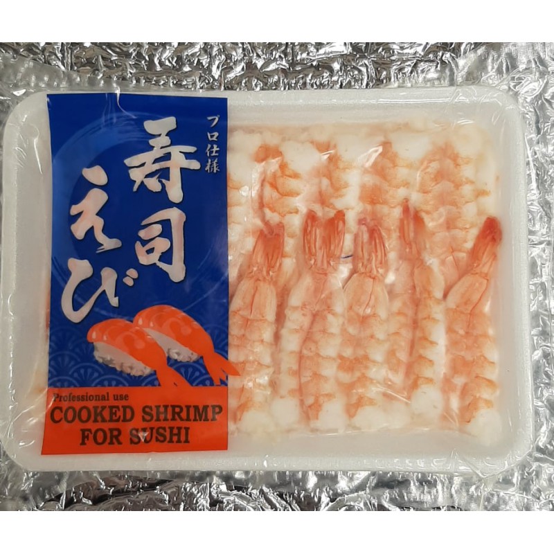 J-Basket 170g (8.1-8.5cm) Frozen King Prawn Boiled, Peeled, Shell Off, Tail On