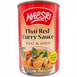 Maesri Thai Red Curry Sauce 400ml Ready Made Red Curry