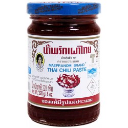 Maepranom แม่ประนอม น้ำพริกเผา Thai Chilli Paste with shrimp 228g Jar Thai Chili Paste
