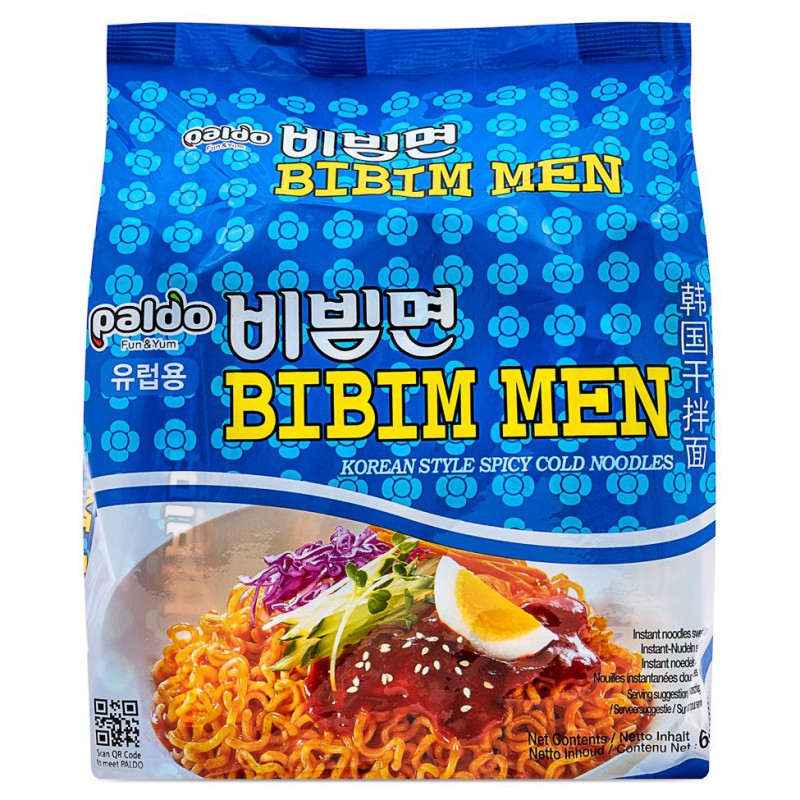 Paldo Noodles Bibim Men 5pck (韓國乾拌麵) 130gx5 Multipack Bibim Men Korean Noodles Paldo Noodles Bibim Men 5pck (韓國乾拌麵) 130gx5 Multipack Bibim Men Korean Noodles