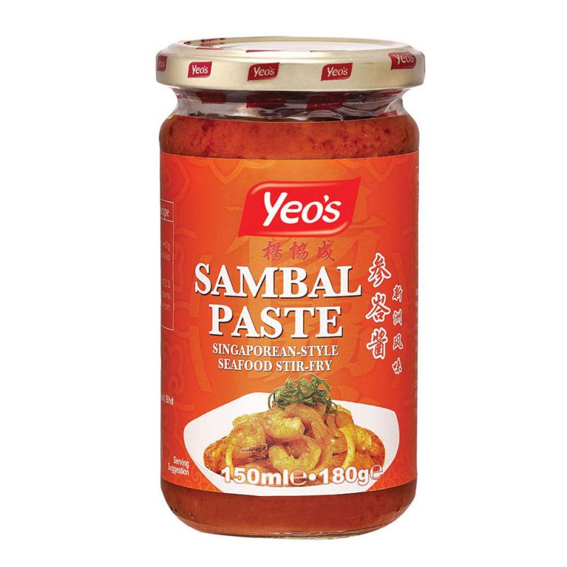 Yeo's Sambal Paste 180g Singporean Style Seafood Stir Fry 150ml Paste£̶1̶.̶9̶9̶ Yeo's Sambal Paste 180g Singporean Style Seafood Stir Fry 150ml Paste£̶1̶.̶9̶9̶