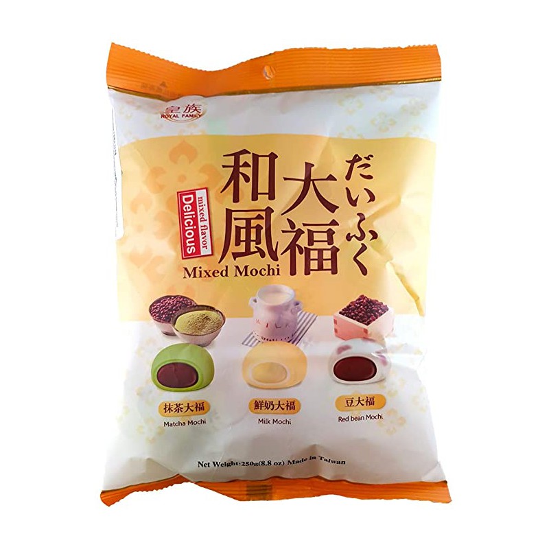 Royal Family Mixed Mochi 250g Matcha & Milk & Red Bean Mochi Royal Family Mixed Mochi 250g Matcha & Milk & Red Bean Mochi