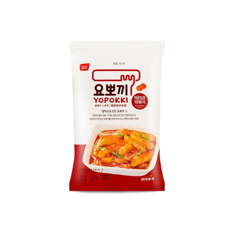 Young Poong Topokki Sweet & Spicy 280g Tteokbokki Double Portion Sweet & Spicy Yopokki Topokki