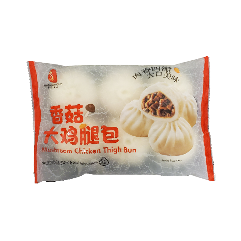 Fresh Asia Foods 510g Frozen Mushroom & Chicken Thigh Buns