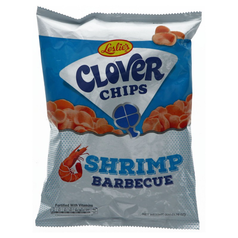 Leslie's 50g Clover Chips Shrimp Barbecue