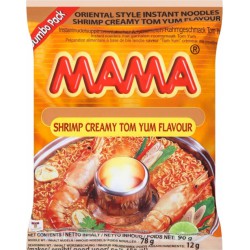 Mama Noodle Box 30x55g Shrimp Creamy Tom Yum Thai Yellow Noodles