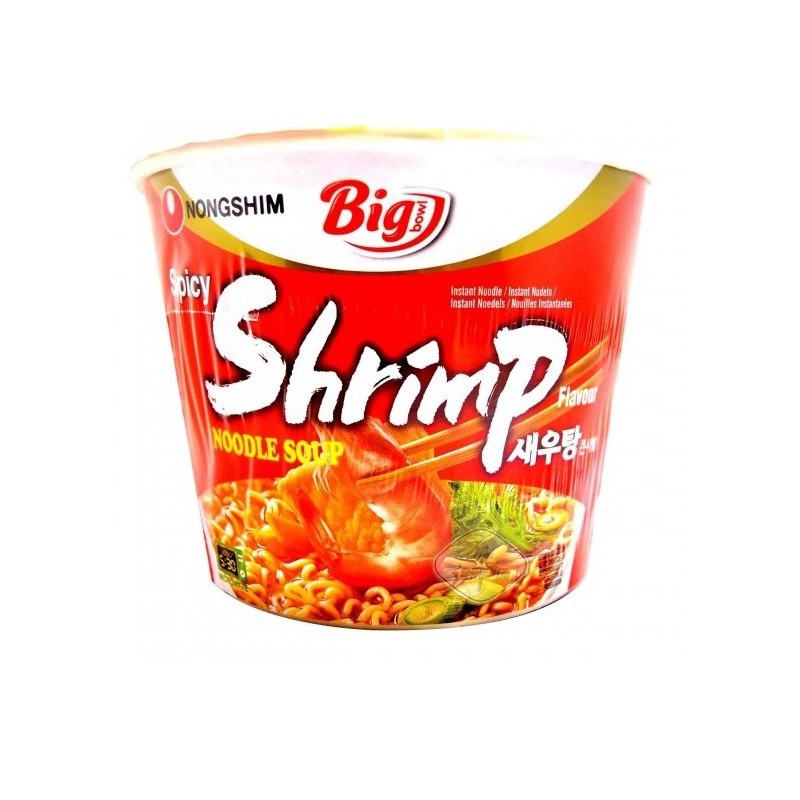 Full Case of 16x Nongshim Spicy Shrimp Noodle Soup 115g Big Bowl Nong Shim Noodles Full Case of 16x Nongshim Spicy Shrimp Noodle Soup 115g Big Bowl Nong Shim Noodles
