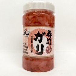 Yuho Pink Sliced Sushi Ginger 340g with Sweetners