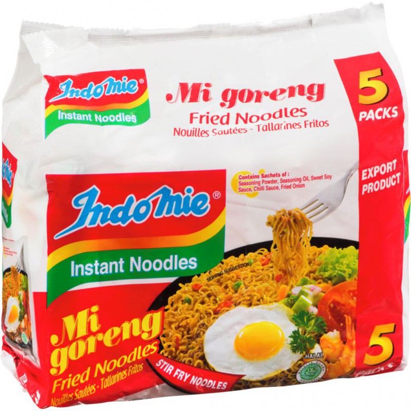 Full Case: 8 X Indomie 80g X 5 - Multipack - Mi Goreng Fried Noodles (Dry Noodles)