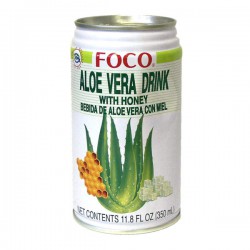Full Case of 12x Foco Aloe Vera Drink with Honey 350ml Bebida De Aloe Vera Con Miel