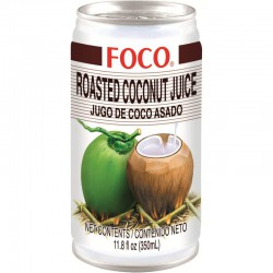 Full Case of 12x Foco Roasted Coconut Juice 350ml Jugo De Coco Asado