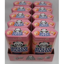 Full Case of 10x Meiji Hello Panda 50g Biscuits With...
