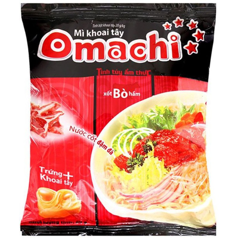 Omachi 80g Khoai Tây Mì Xốt Bò Hầm (Beef)