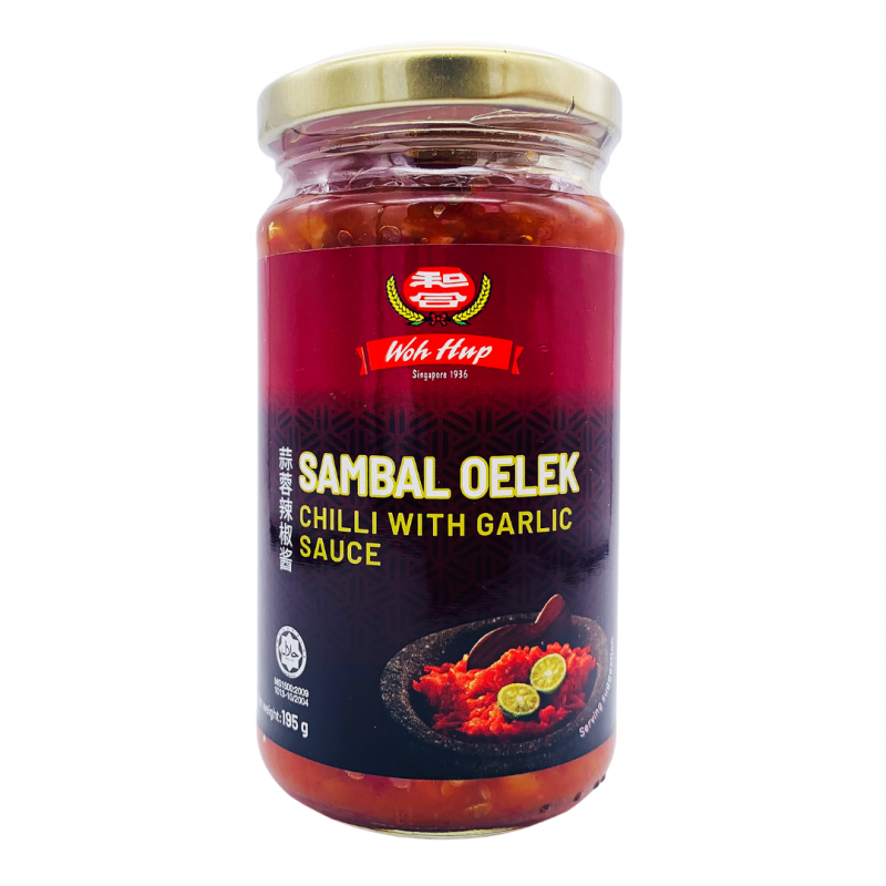 Woh Hup Sambal Oelek Chilli with Garlic Sauce 195g Sambal Oelek