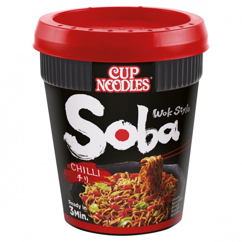 New Wok Style Cup Nissin Noodles Chilli Soba Cup Noodles 92g Instant Cup Chilli Soba Noodle
