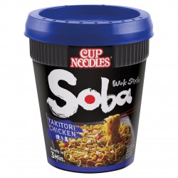 New Nissin Noodles Soba Instant Cup Noodles Yakitori Chicken 87g Wok Style Soba noodle