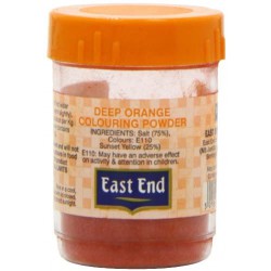 East End Deep Orange Colouring Powder 25g  Colouring Powder for Food