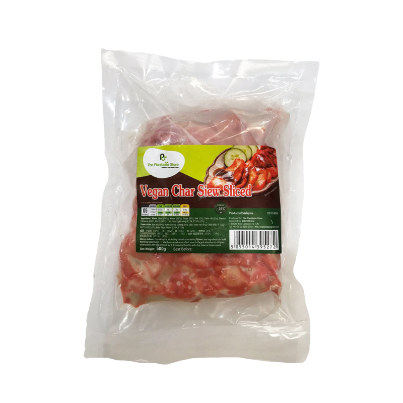 The Plantbase Store Vegan Char Siew Sliced 500g Frozen Sliced Vegan Pork Char Siu