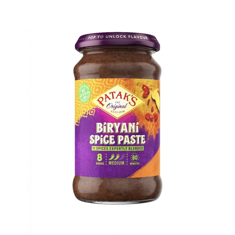 Patak's 283g Biryani Spice Paste (Gluten Free & Vegan Friendly)