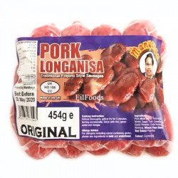 Manyaman Pork Longanisa Original Traditional Filipino Style 454g Frozen Pork Sausages