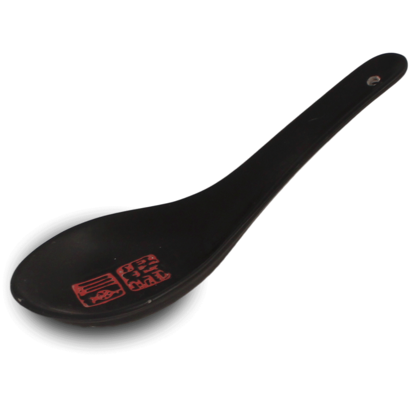 Zing Asia Black Spoon With Chinese Characters