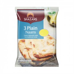 Shazans 255g Frozen 3 Plain Naans