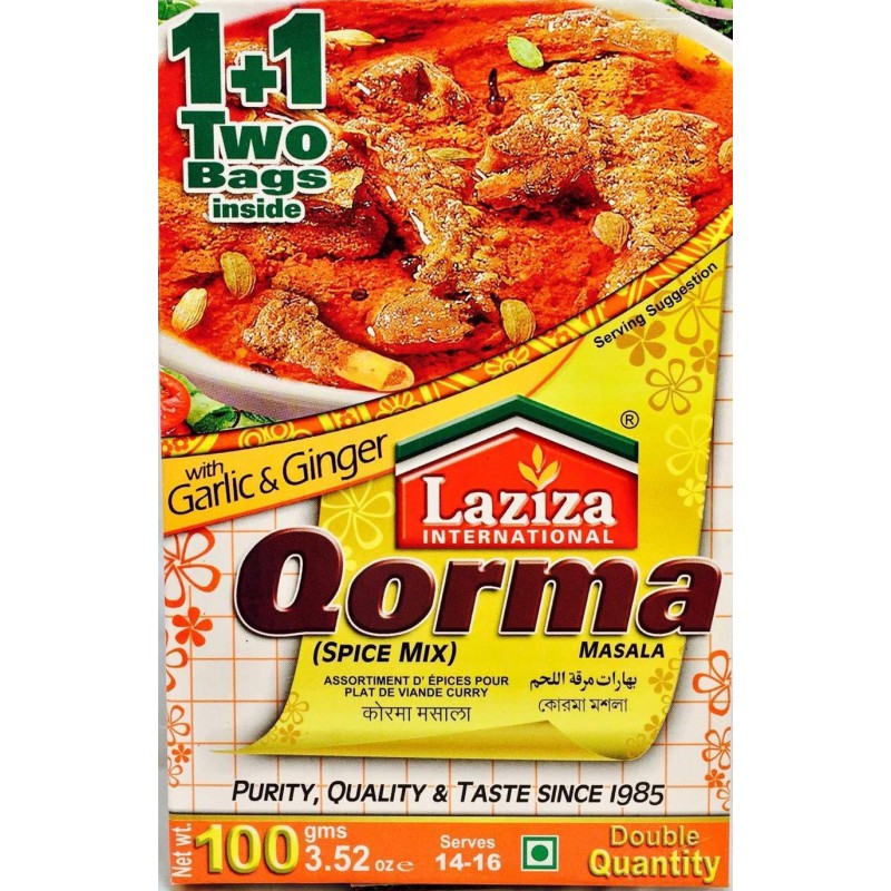 Laziza 100g Qorma Masala With Garlic & Ginger