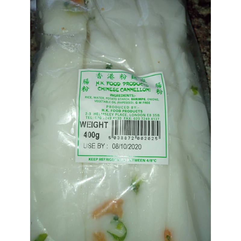 H.K. Foods Fresh Rice Roll 400g 腸粉 Chueng Fun Fresh Fold Rice Rolls H.K. Foods Fresh Rice Roll 400g 腸粉 Chueng Fun Fresh Fold Rice Rolls