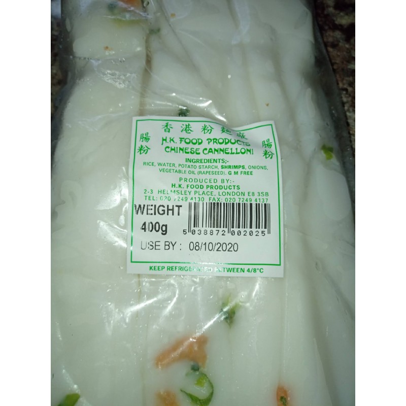 H.K. Foods Fresh Rice Roll 400g 腸粉 Chueng Fun Fresh Fold Rice Rolls