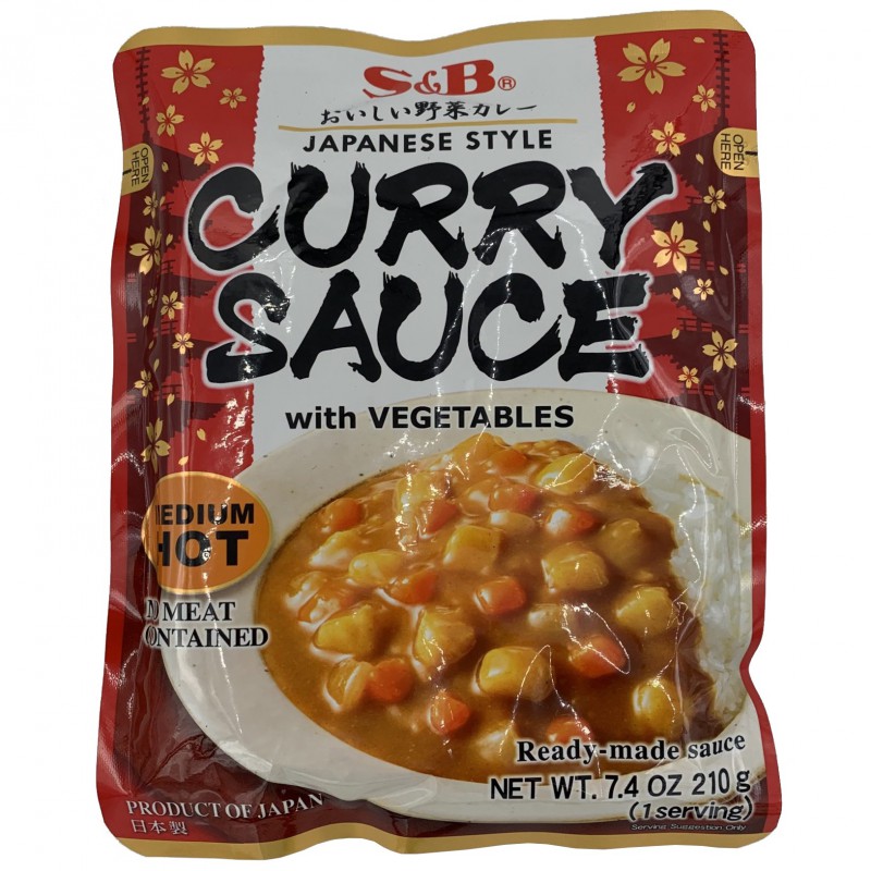 S&B 210g Japanese Style Curry Sauce With Vegetables - Medium Hot