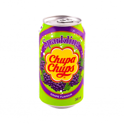 6 Pack Of Chupa Chups 345ml Grape Sparkling Carbonated Soft Drink