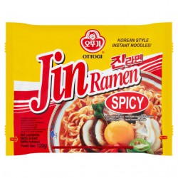 Full Case of 20x Ottogi Noodles - 120g Jin Ramyon (Spicy) Korean Noodles