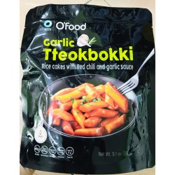 Daesang 260g O'Food Garlic Tteokbokki - Rice Cakes With Red Chilli And Garlic Sauce (No MSG & Gluten Free)